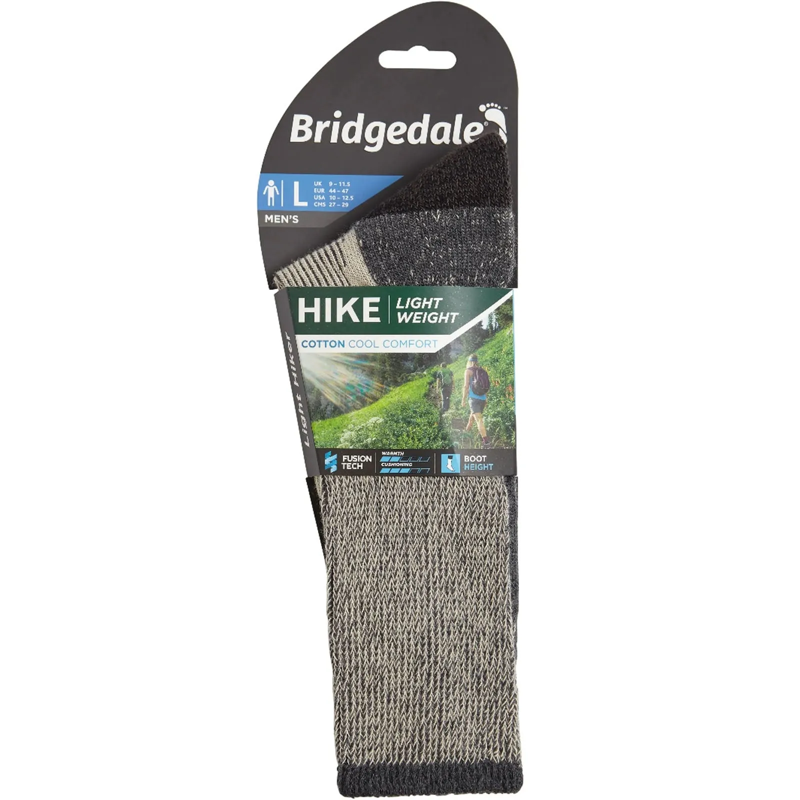 Bridgedale Mens Hike Lightweight Coolmax Comfort Walking Socks - Indigo