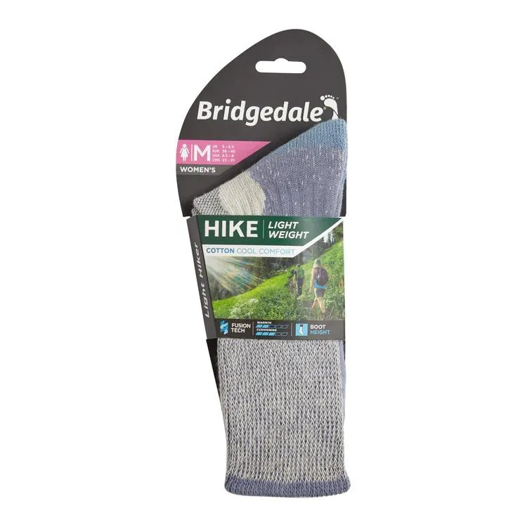 Bridgedale Mens Hike Lightweight Coolmax Comfort Walking Socks - Indigo