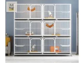 Cat cage three-tier cat cage with partition platform display