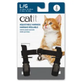 Catit Adjustable Nylon Cat Harness - Black - Large