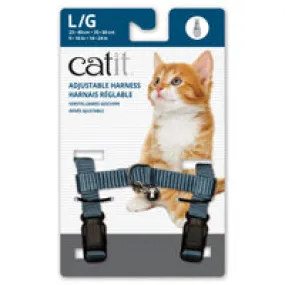 Catit Adjustable Nylon Harness - Light Blue - Large