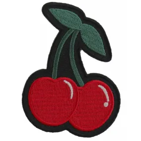 Daniel Smart Cherry Embroidered Iron on Patch, 2.3 x 3 inches