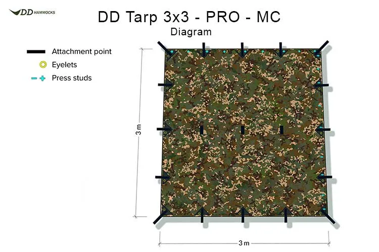 DD Hammocks 3x3 PRO Tarp