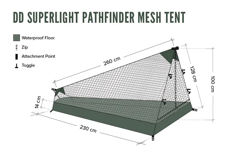 DD Hammocks Superlight Pathfinder Mesh Tent