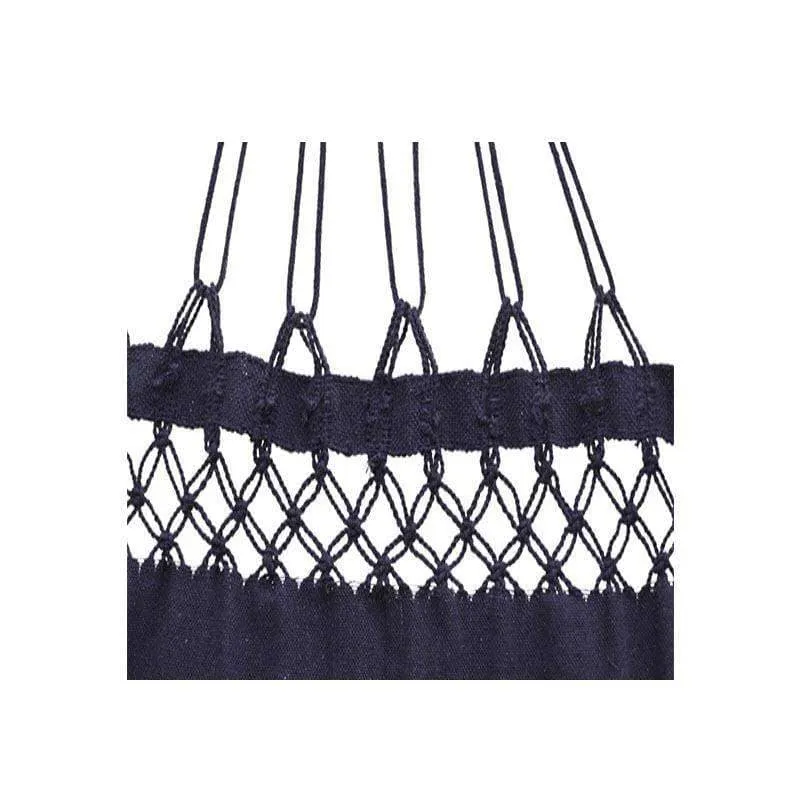 Deluxe Black Crochet Hammock