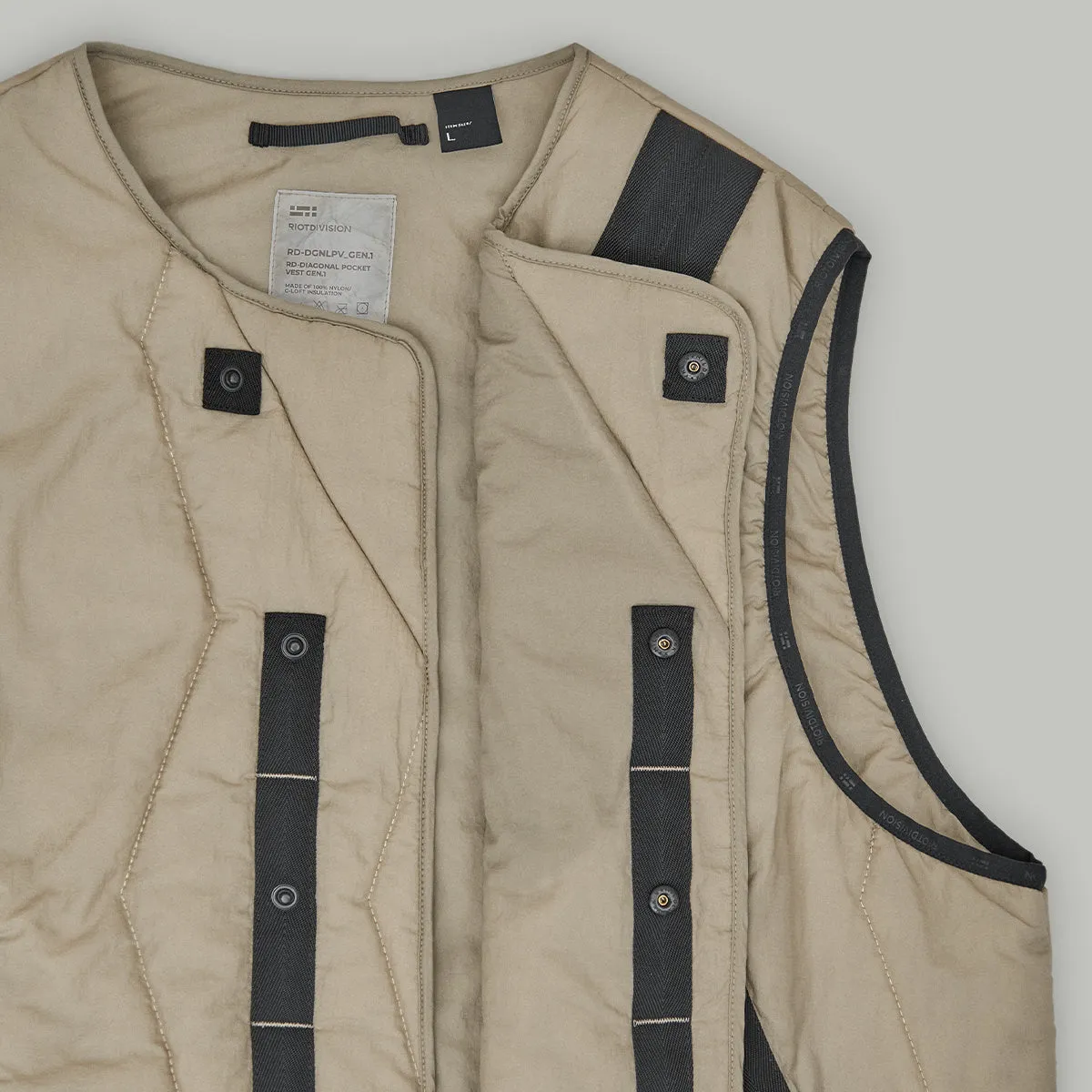 Diagonal Pocket Vest Gen.1 RD-DGNLPV_GEN.1 BEIGE