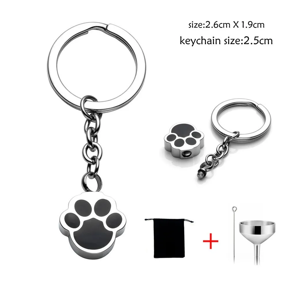 Dog Paw Can Open Urn Pendant