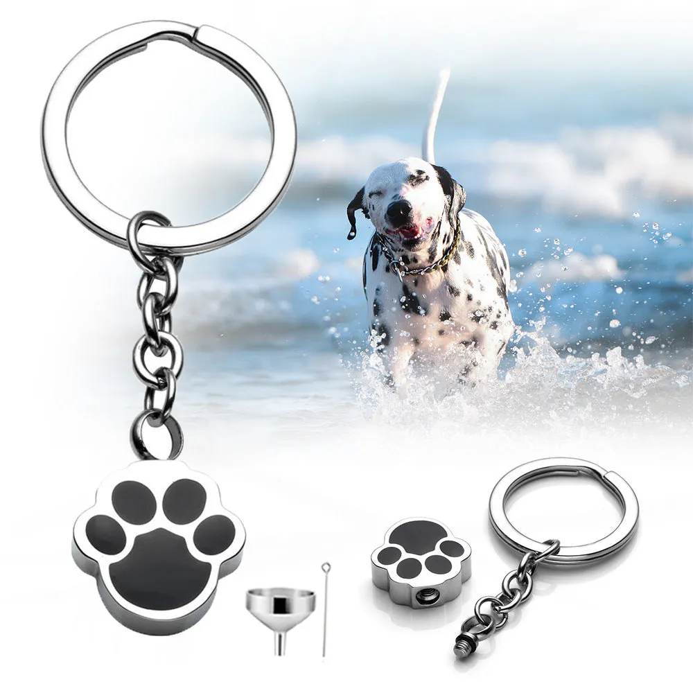 Dog Paw Can Open Urn Pendant