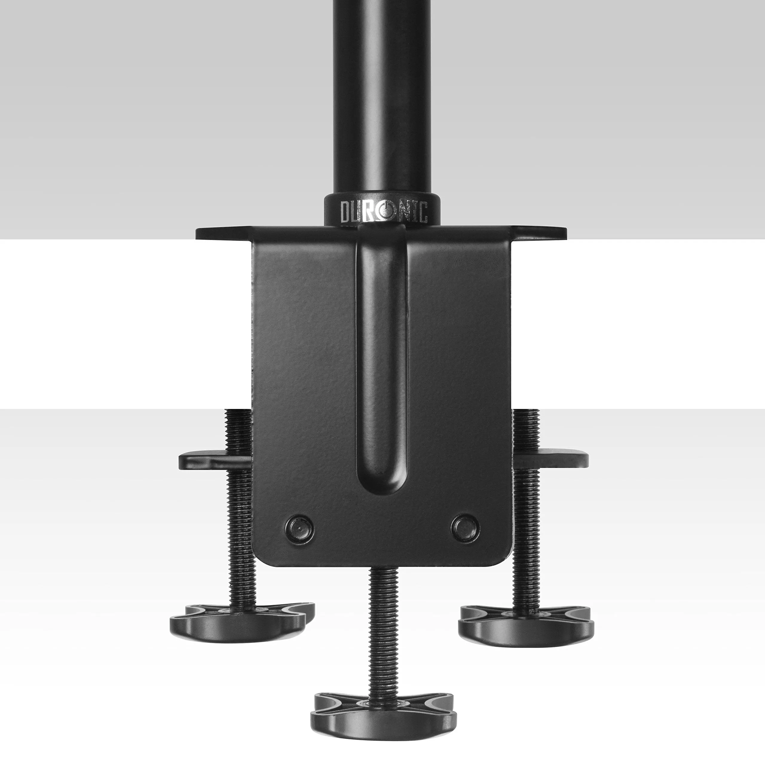 Duronic Monitor Stand Pole DM453 100cm BLACK | Compatible with All Duronic Monitor Desk Mount Arms | Black | Steel | Extra Extra Long | 1000mm Length | 32mm Diameter | Extra-Wide Clamp Included