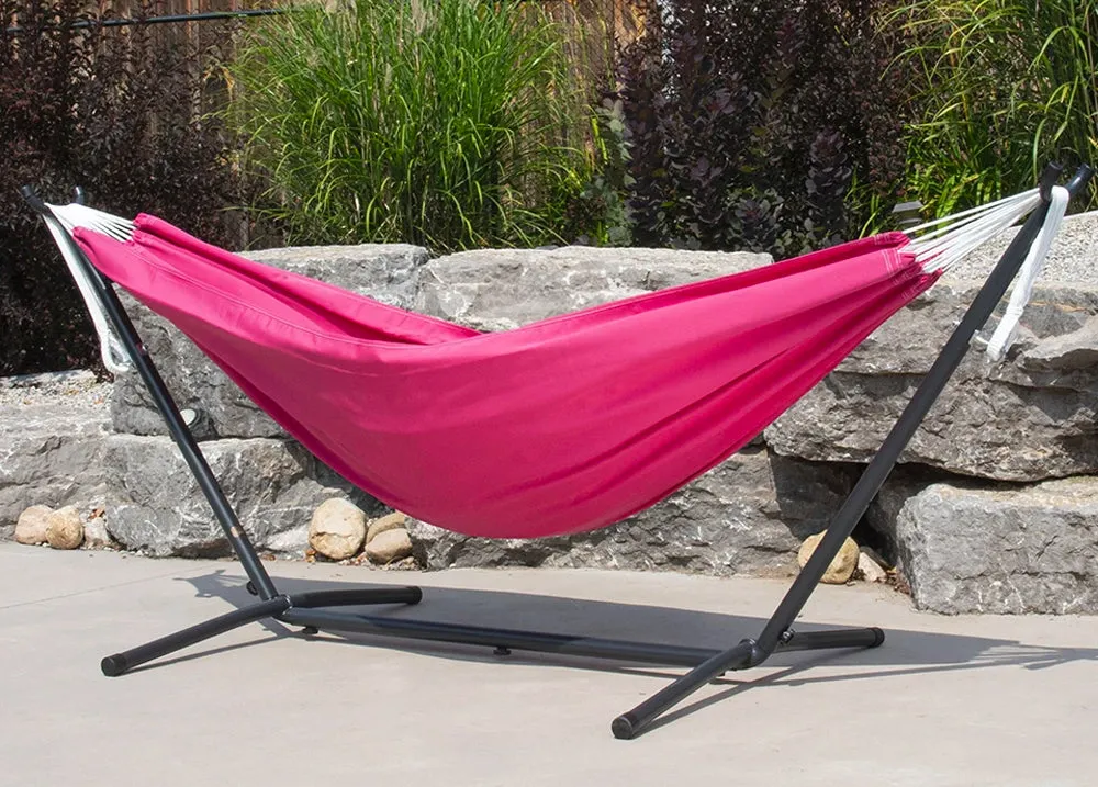 Hot Pink Polyester Hammock (9ft) with Stand