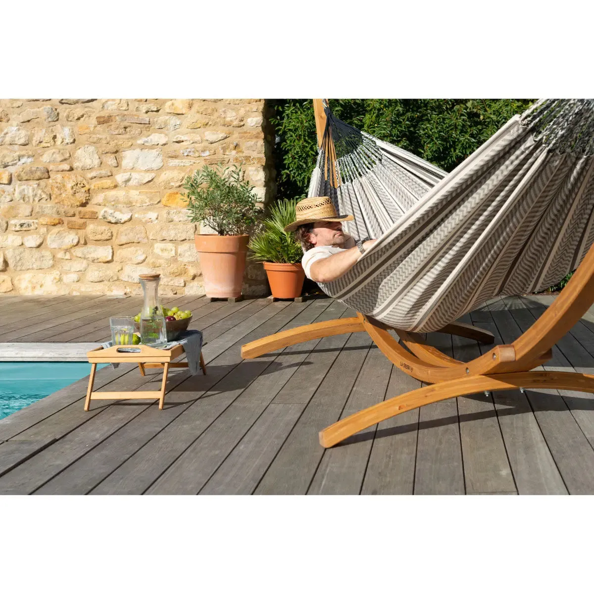 LA SIESTA Elipso Nature Wooden Stand for Kingsize Hammock