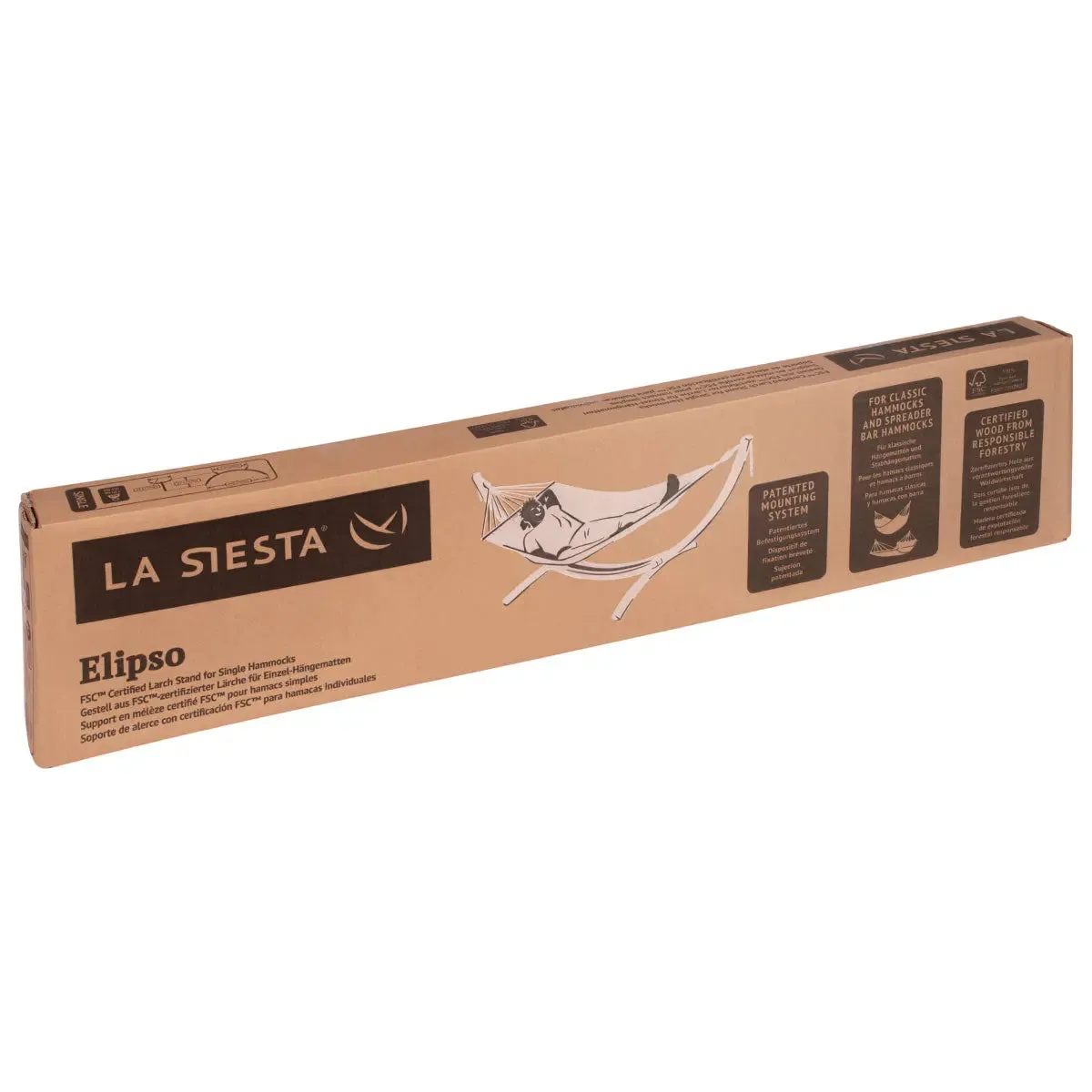 LA SIESTA Elipso Nature Wooden Stand for Kingsize Hammock