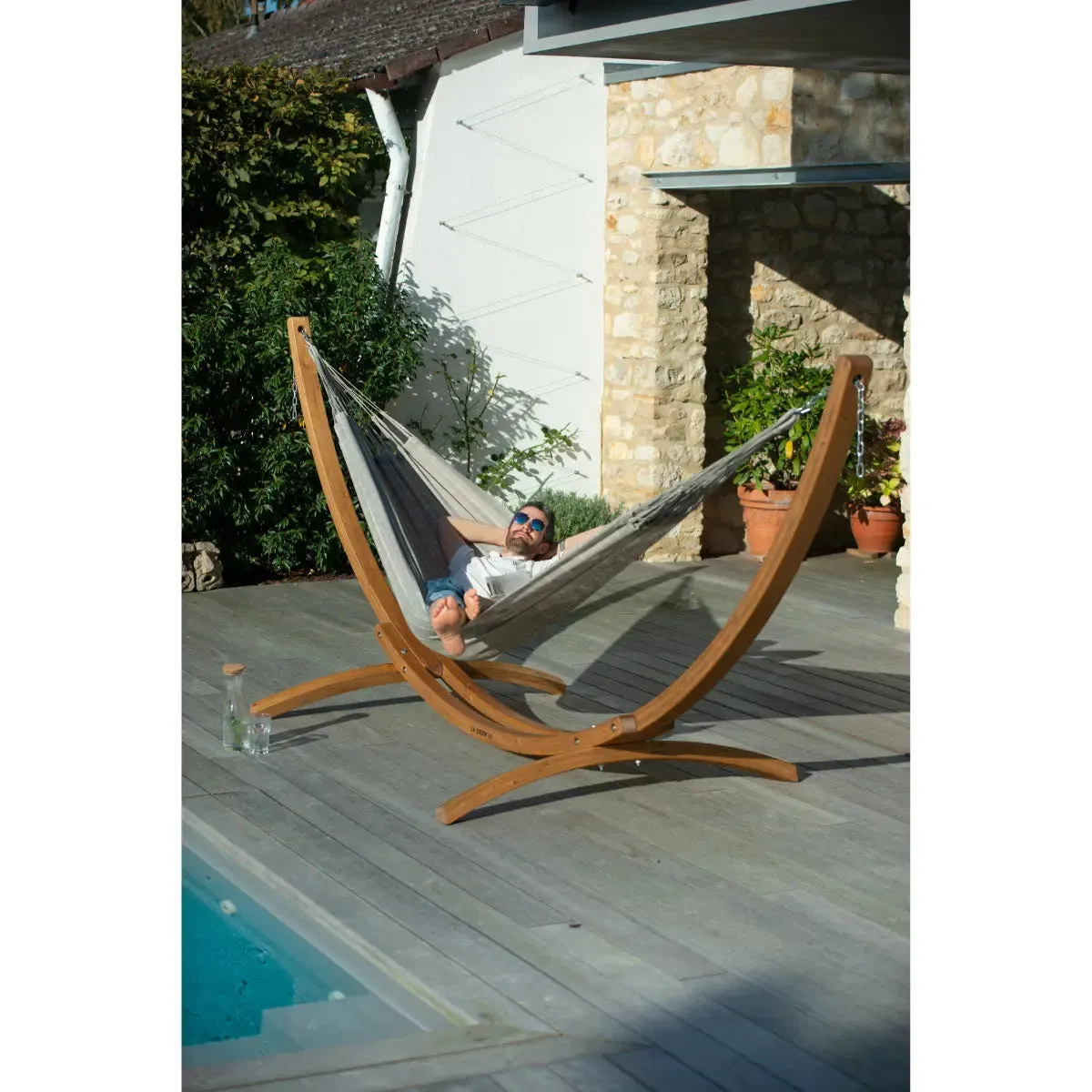 LA SIESTA Elipso Nature Wooden Stand for Kingsize Hammock