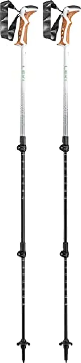 Leki Women's Jannu Trekking Poles Aergon Cor-Tec Grip with Carbide Flex Tip - Pair