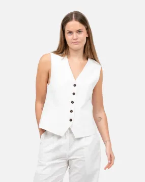 Linen Vest White