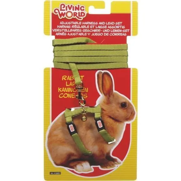 Living World Rabbit Harness and Lead Green^^^