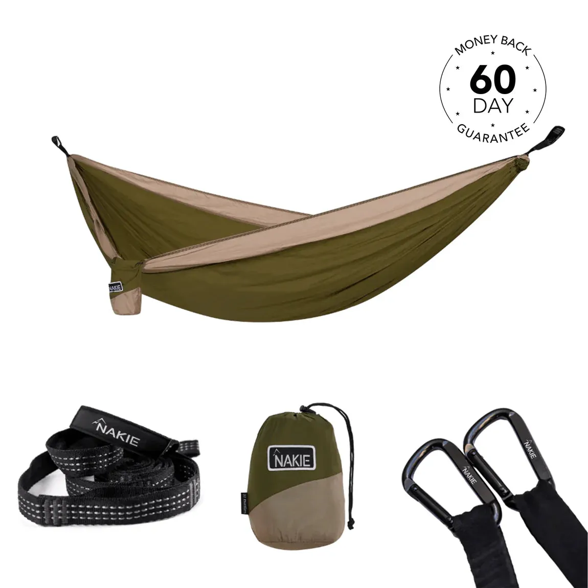 Nakie Recycled Hammock with Straps