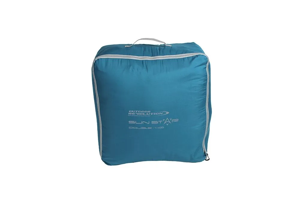 Outdoor Revolution Sun Star Double 400 Sleeping Bag - Blue Coral