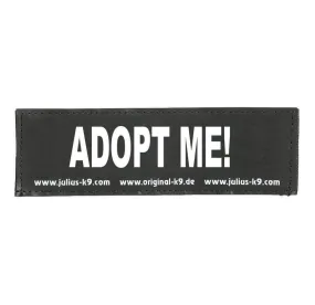 "Adopt Me" Large / Small Harness Labels - Set of 2 Labels / patches