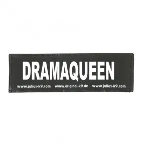 "DRAMAQUEEN" Large / Small Harness Labels - Set of 2 Labels / patches