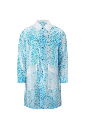 RAINS x OPENING CEREMONY Women's AOP Mac Coat, Transparent Blue