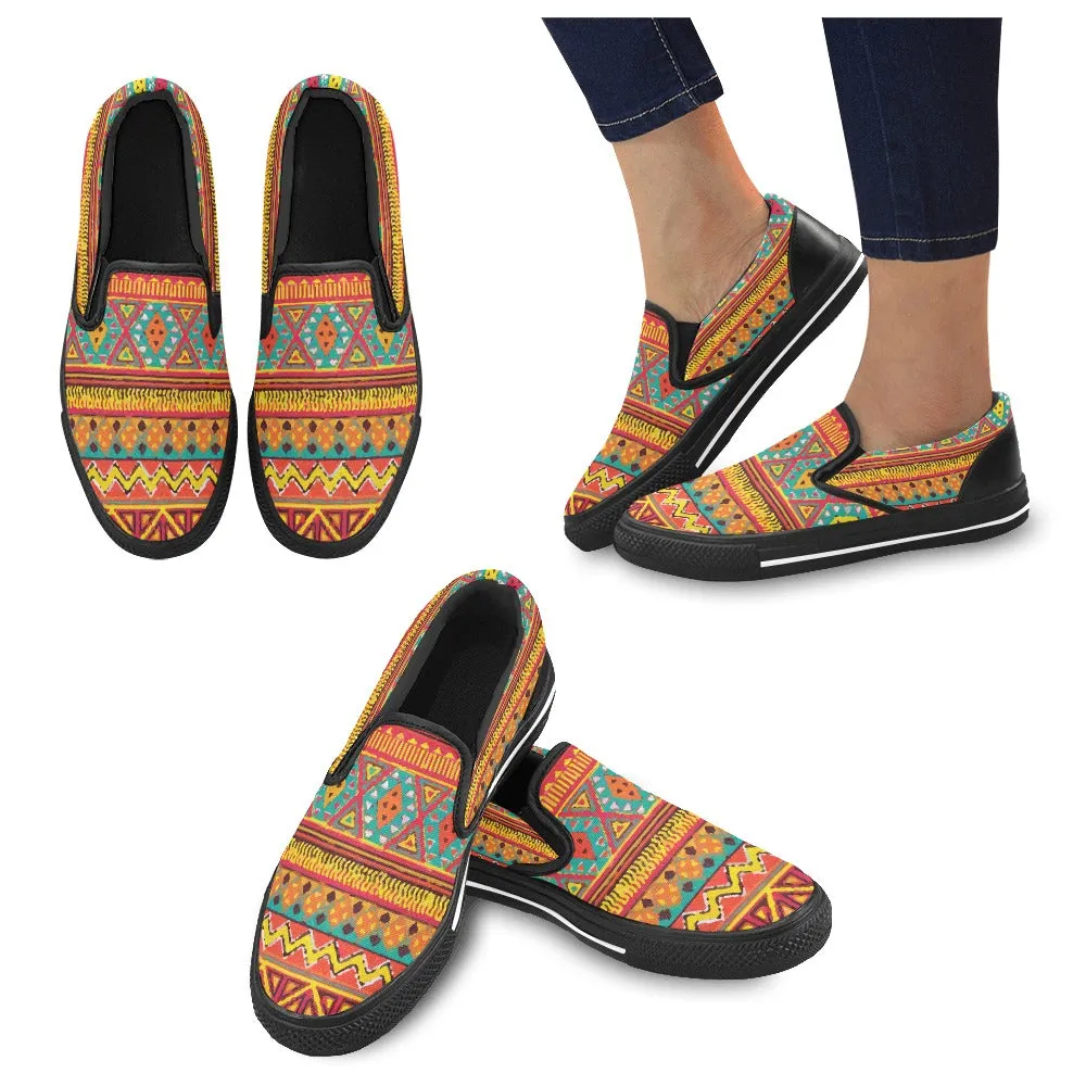 Southwest Slip-on Canvas Women's Shoes