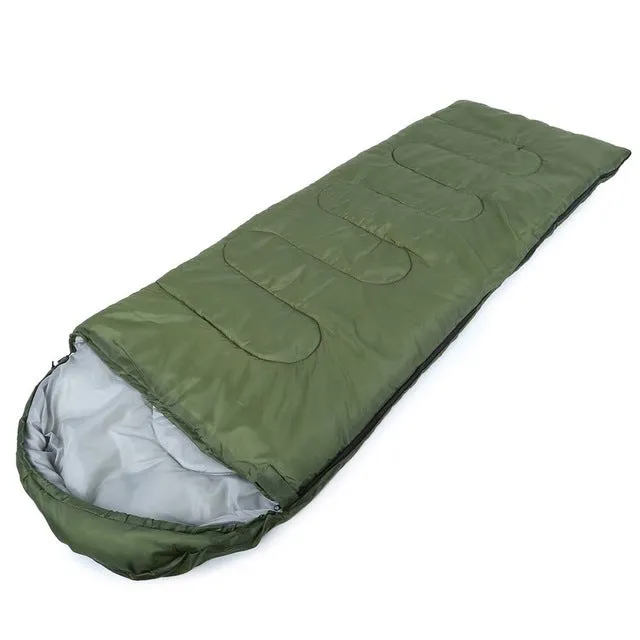 Thermal Sleeping Bag Envelope Hooded Travel Camping Keep Warm Water Resistant