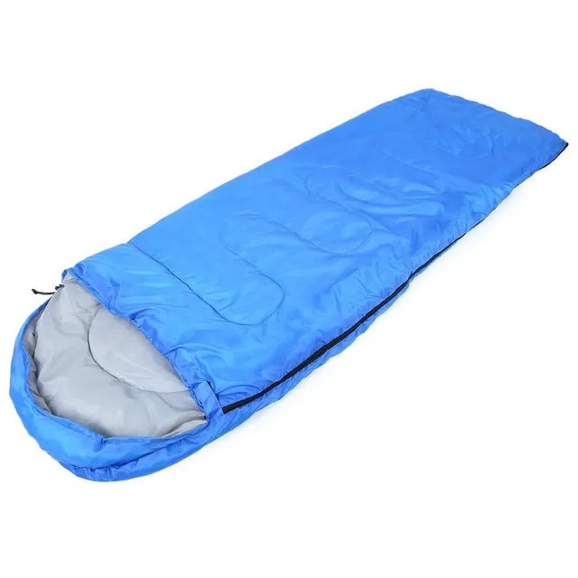 Thermal Sleeping Bag Envelope Hooded Travel Camping Keep Warm Water Resistant