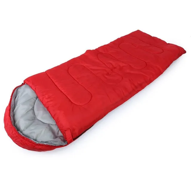 Thermal Sleeping Bag Envelope Hooded Travel Camping Keep Warm Water Resistant