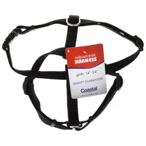 Tuff Collar Nylon Adjustable Harness - Black - Small (Girth Size 14"-24")