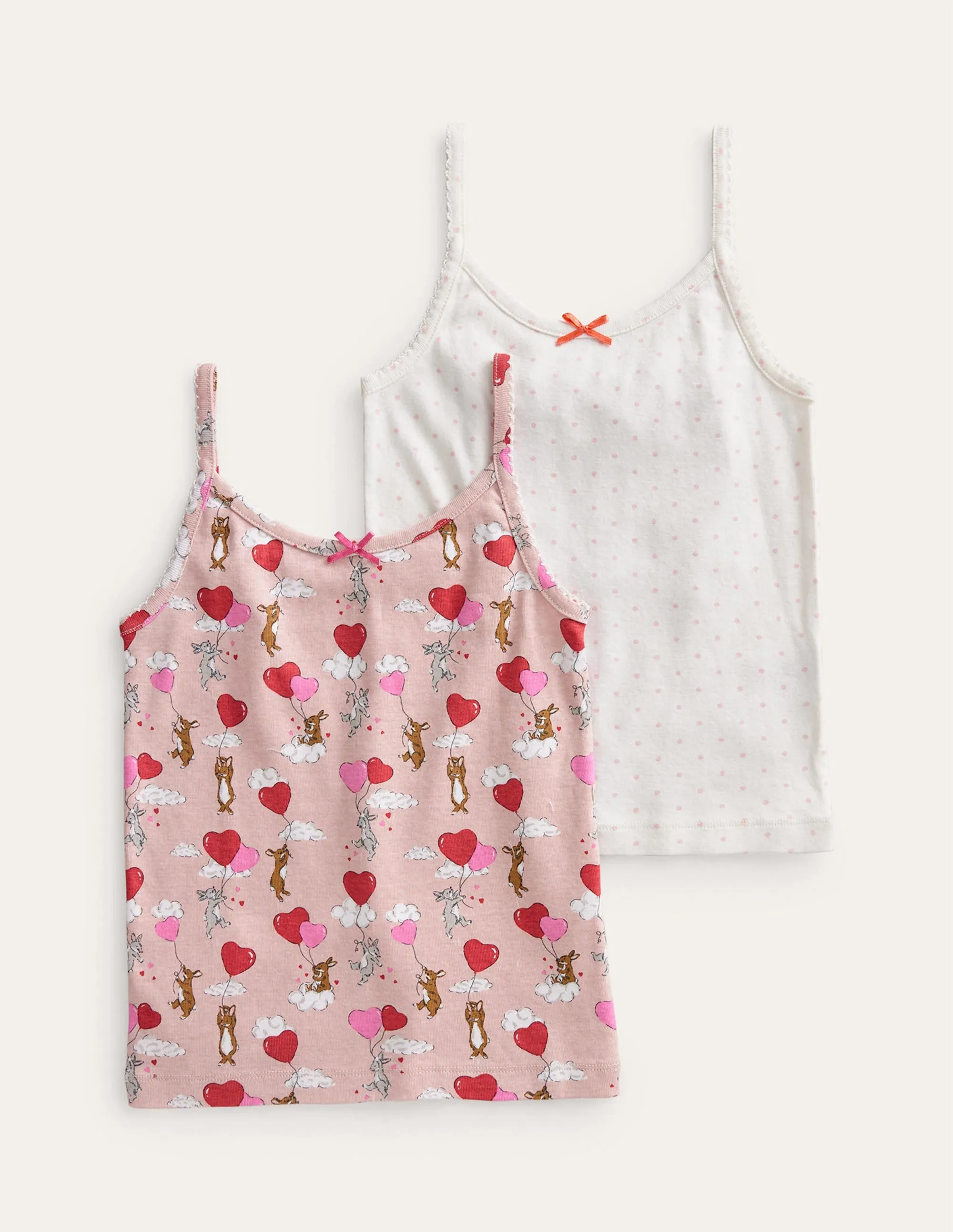 Vests 2 Pack-Pink Bunny Hearts